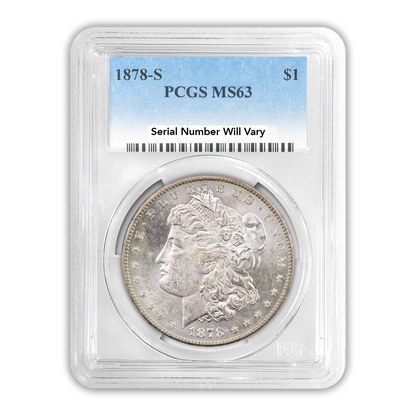 1878 S Morgan Silver Dollar San Francisco - PCGS MS63