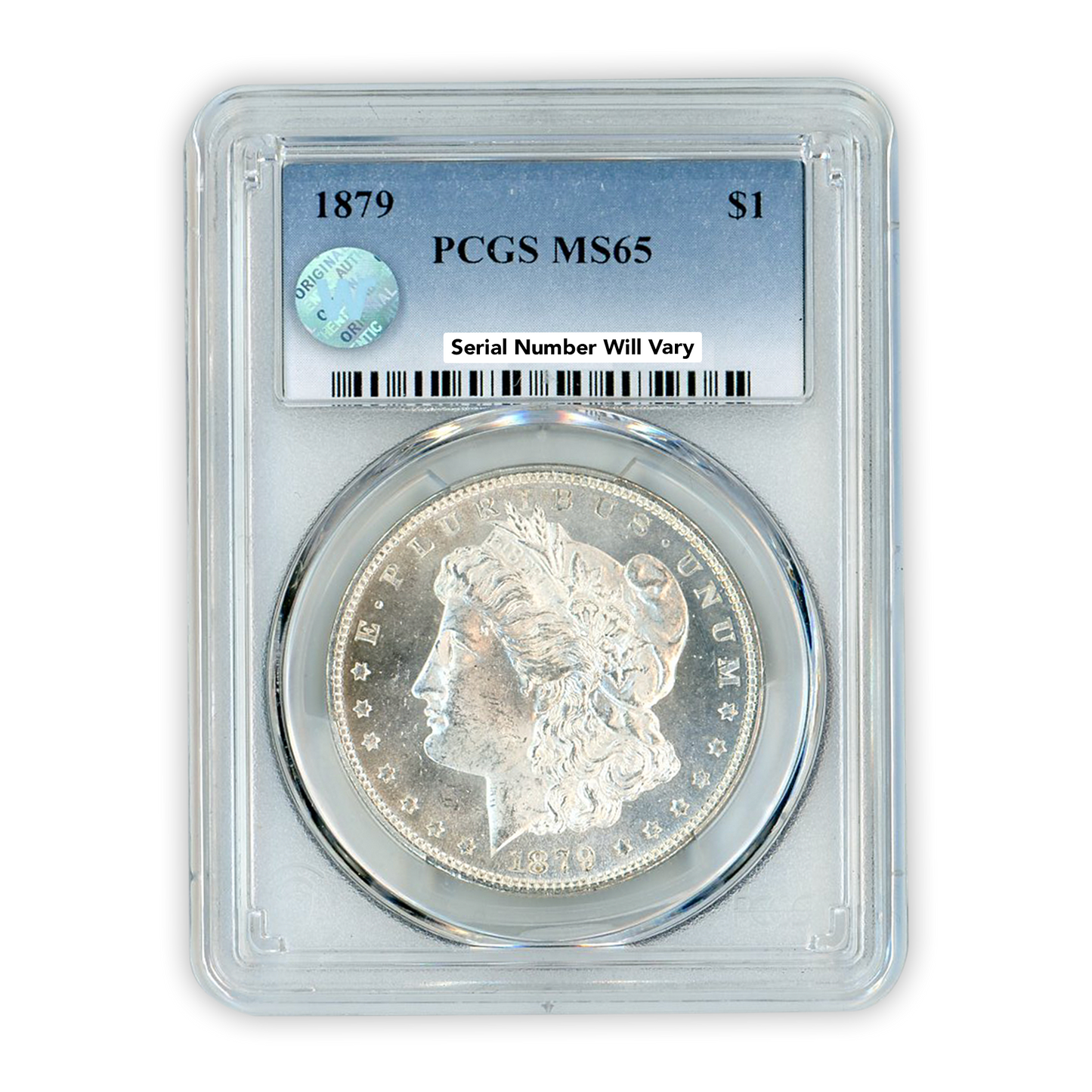 1879 Morgan Silver Dollar Philadelphia PCGS MS65