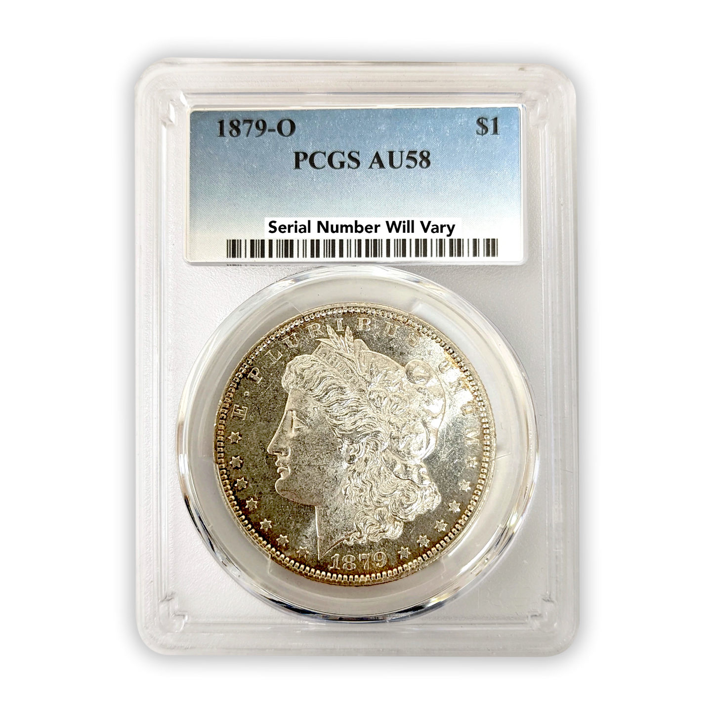 1879 O Morgan Silver Dollar New Orleans PCGS AU58
