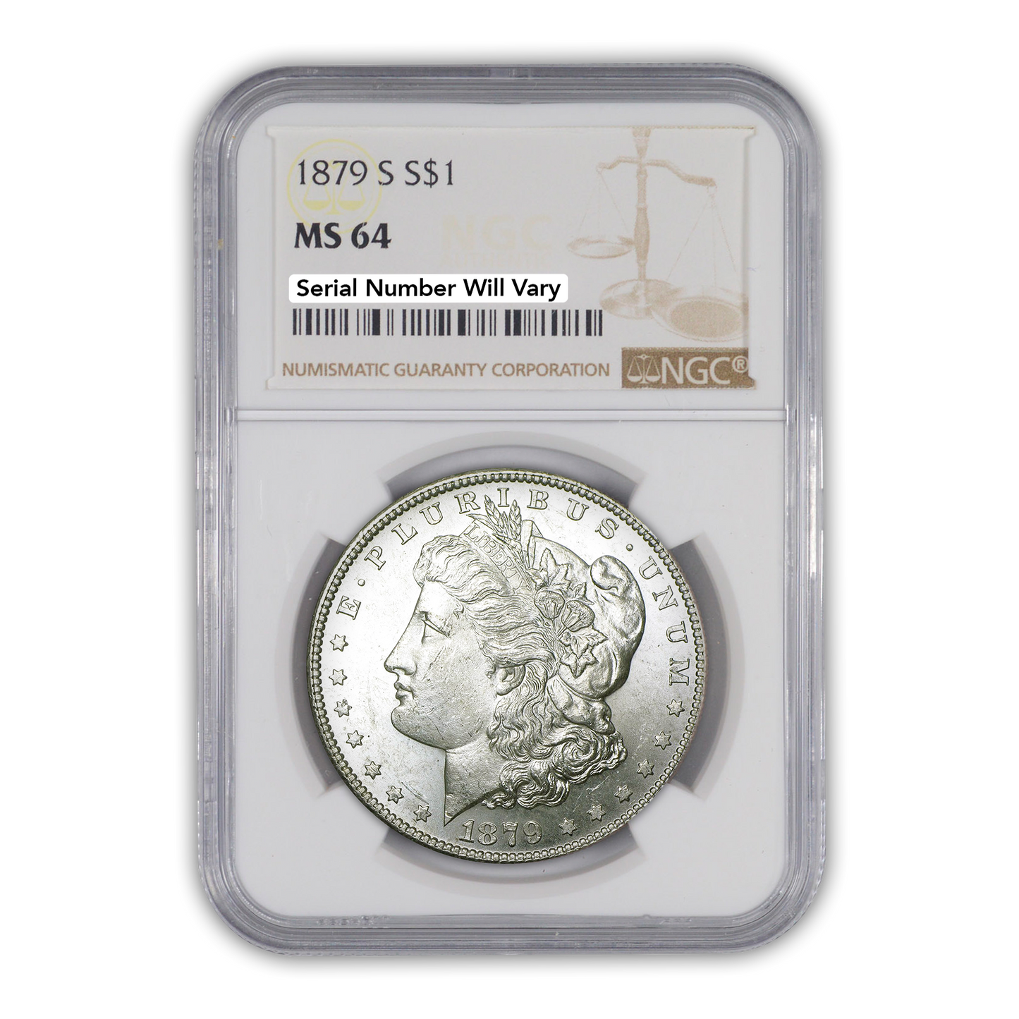 1879 Morgan Silver Dollar San Francisco - NGC MS64
