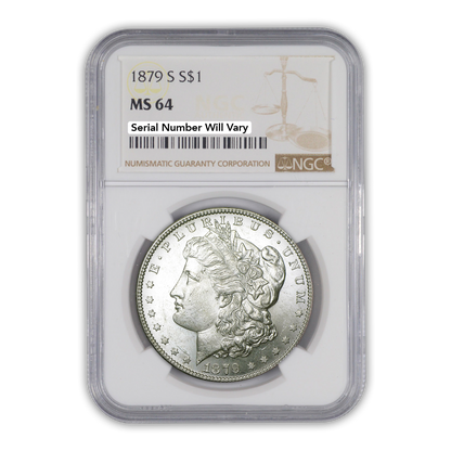 1879 Morgan Silver Dollar San Francisco - NGC MS64