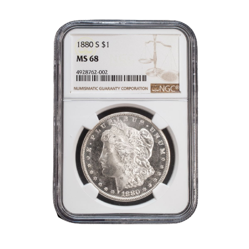 1880-S Morgan Silver Dollar San Francisco - NGC MS68