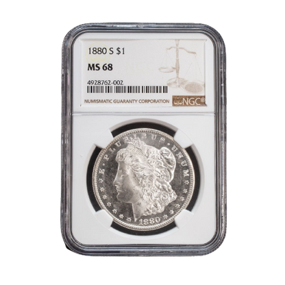 1880-S Morgan Silver Dollar San Francisco - NGC MS68