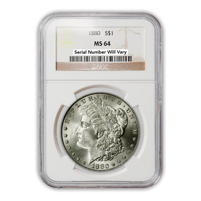 1880 Morgan Silver Dollar Philadelphia - NGC MS64