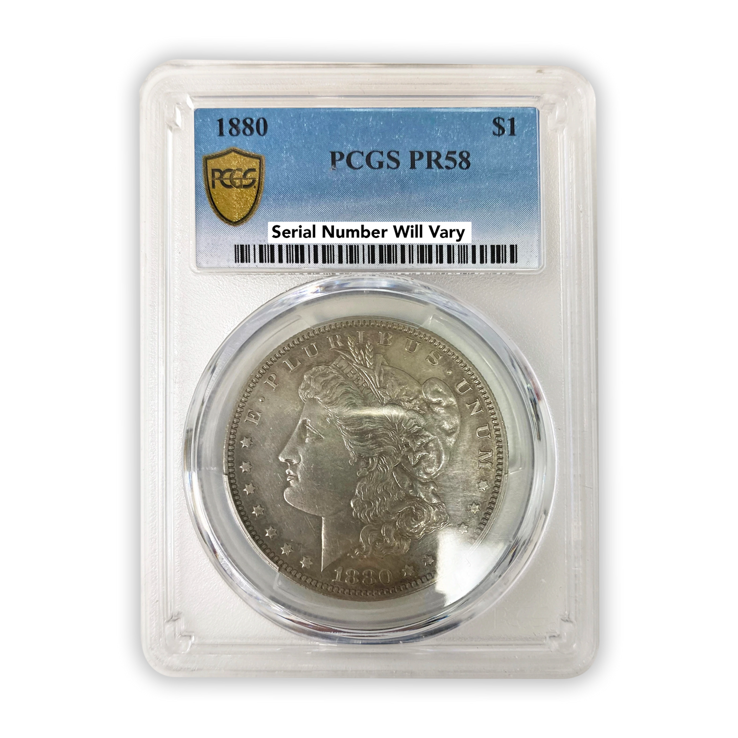 1880 Morgan Silver Dollar Philadelphia PCGS PR58