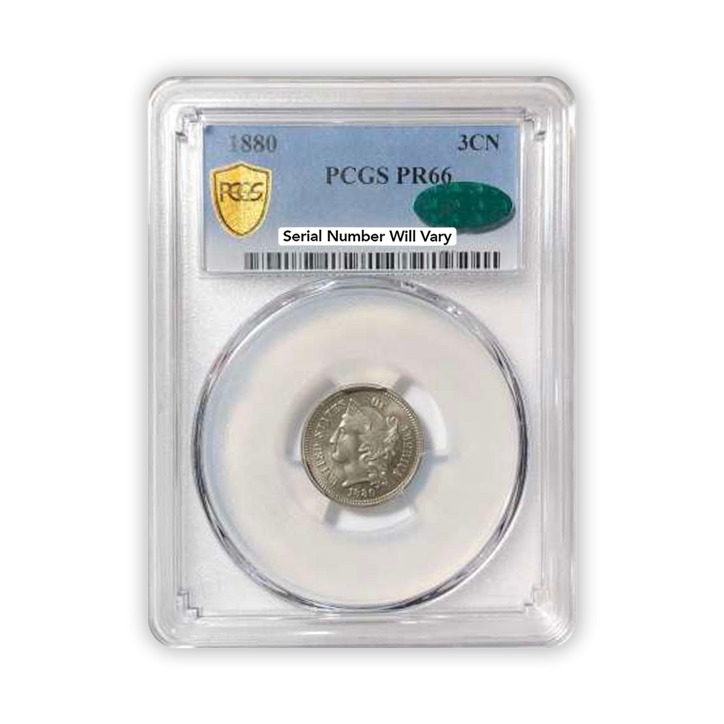 1880 Three Cent Nickel - PCGS PF66 CAC