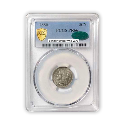 1880 Three Cent Nickel - PCGS PF66 CAC