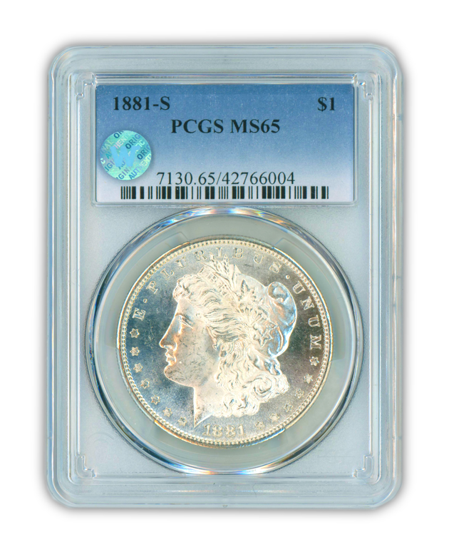 1881 Morgan Silver Dollar San Francisco - PCGS MS65 Sight White
