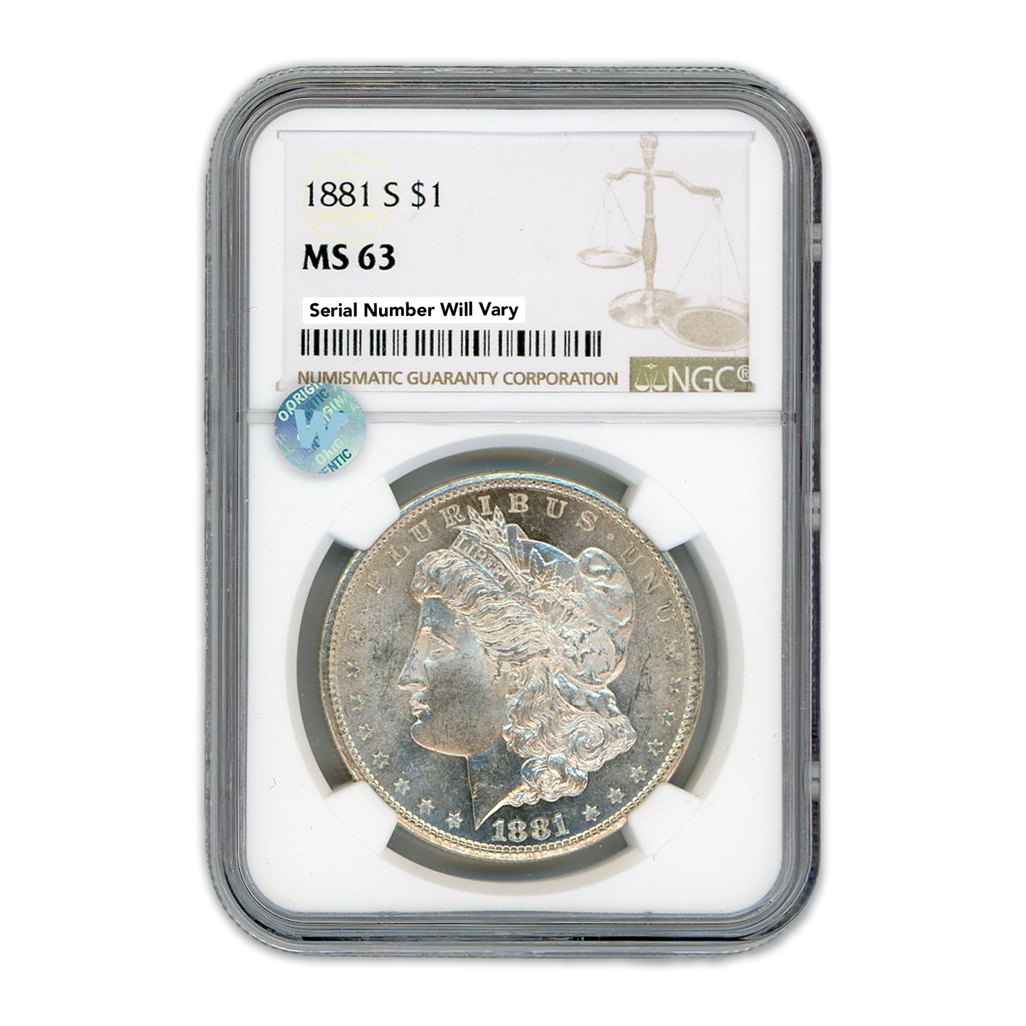 1881 Morgan Silver Dollar San Francisco - NGC MS63