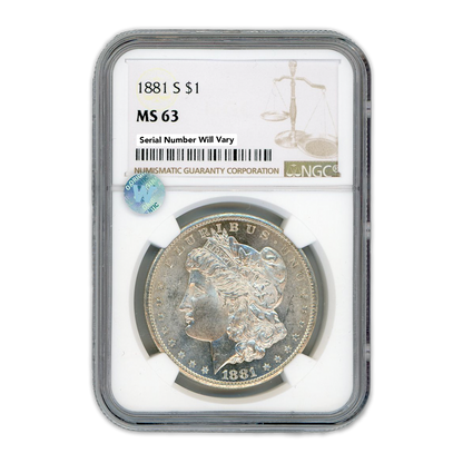 1881 Morgan Silver Dollar San Francisco - NGC MS63