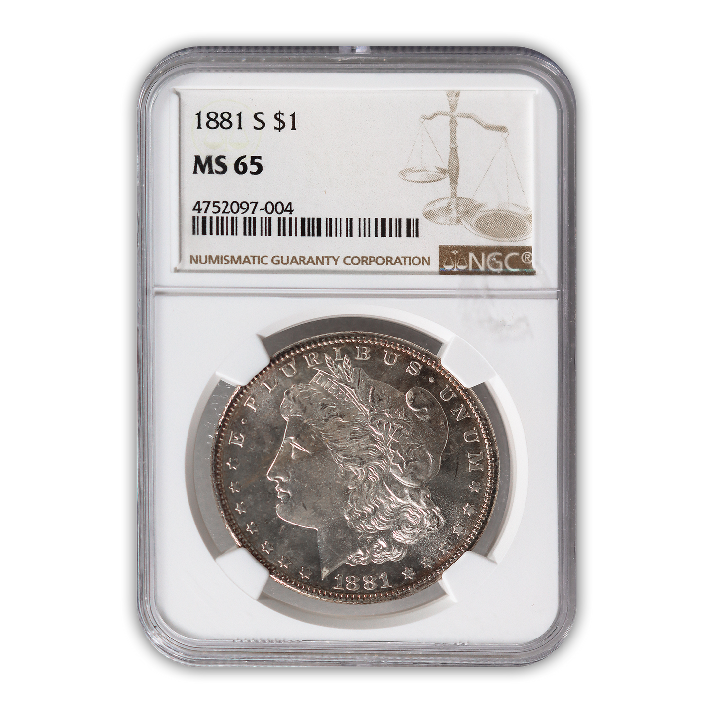 1881 Morgan Silver Dollar San Francisco - NGC MS65 Prooflike Reverse