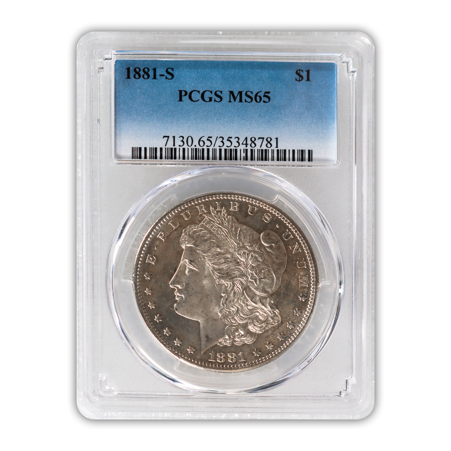 1881 Morgan Silver Dollar San Francisco - PCGS MS65