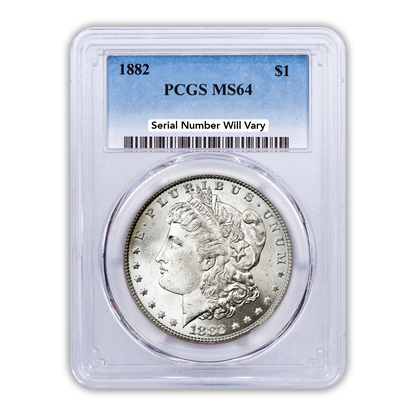 1882 Morgan Silver Dollar Philadelphia - PCGS MS64