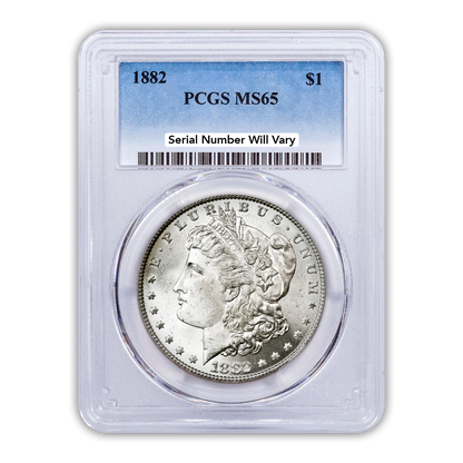 1882 Morgan Silver Dollar Philadelphia - PCGS MS65