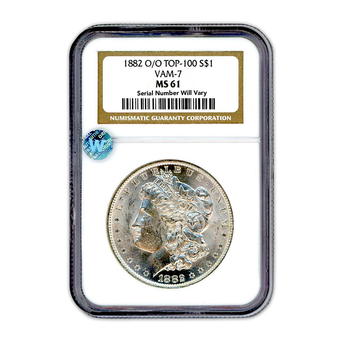 1882 Morgan Silver Dollar New Orleans - Vam 7 Doubled - NGC MS61 Sight White