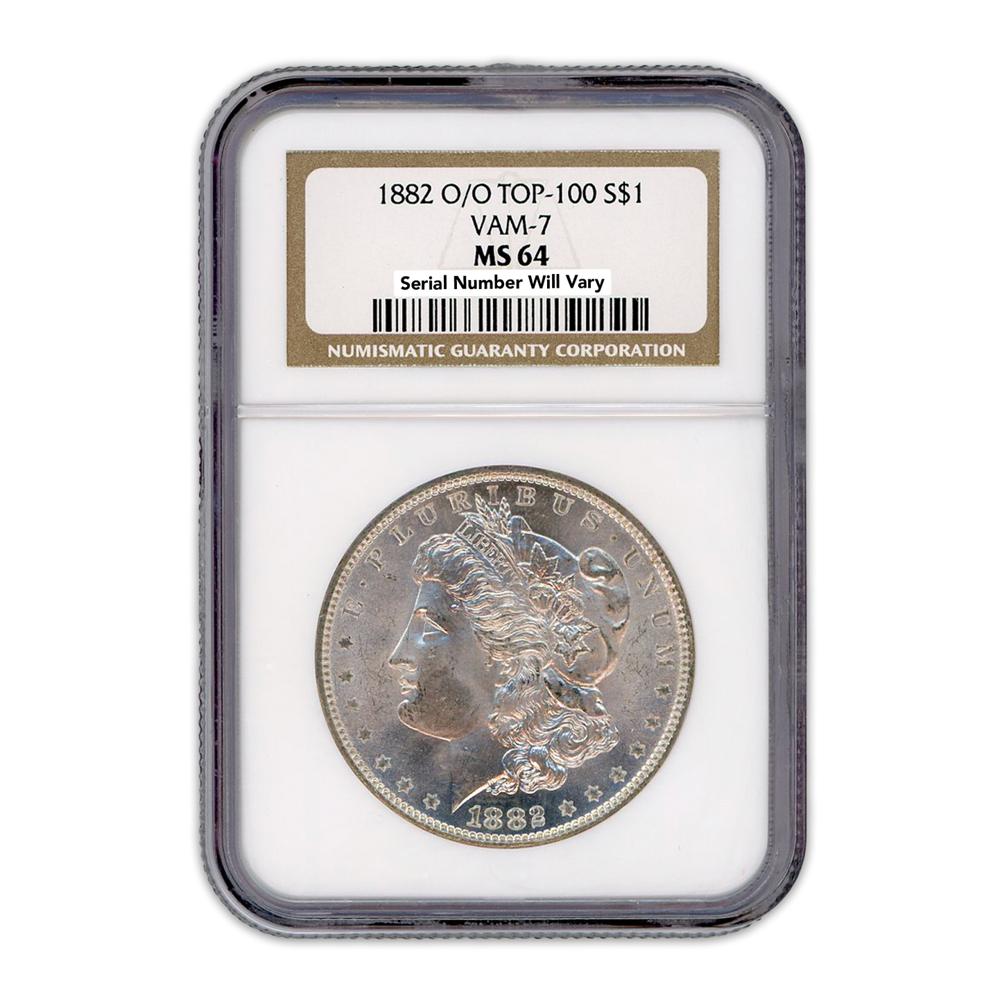 1882 Morgan Silver Dollar New Orleans - Vam 7 Doubled - NGC MS64