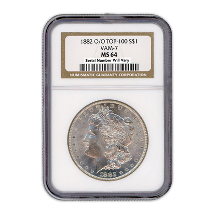 1882 Morgan Silver Dollar New Orleans - Vam 7 Doubled - NGC MS64