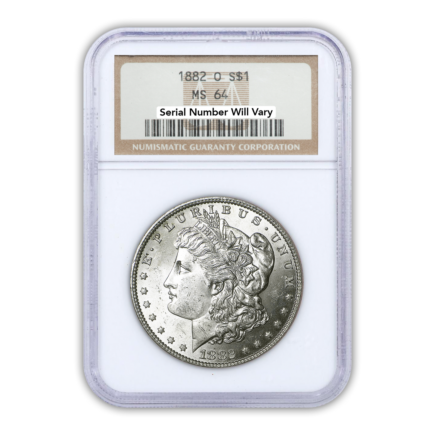 1882 Morgan Silver Dollar New Orleans - NGC MS64