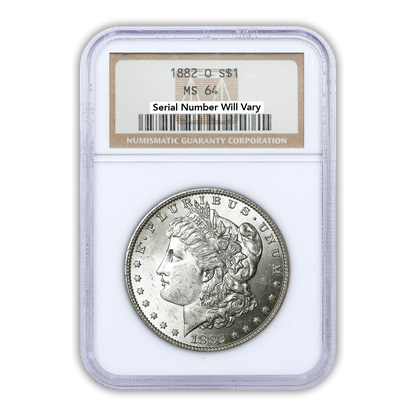 1882 Morgan Silver Dollar New Orleans - NGC MS64