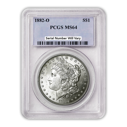 1882 Morgan Silver Dollar New Orleans - PCGS MS64