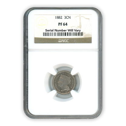 1882 Three Cent Nickel - NGC PF64