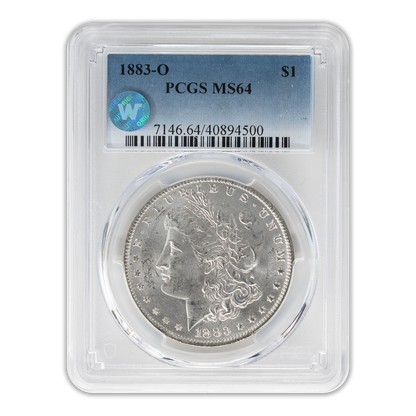 1883 Morgan Silver Dollar New Orleans - PCGS MS64 Sight White