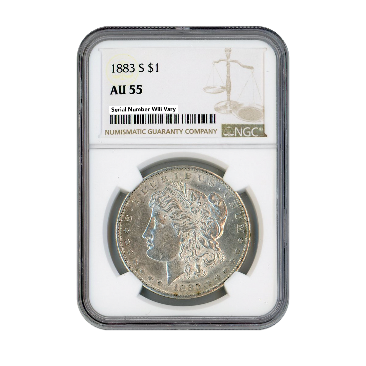 1883-S Morgan Silver Dollar San Francisco - NGC AU55