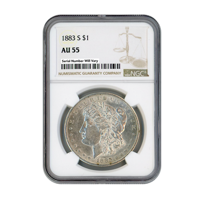 1883-S Morgan Silver Dollar San Francisco - NGC AU55