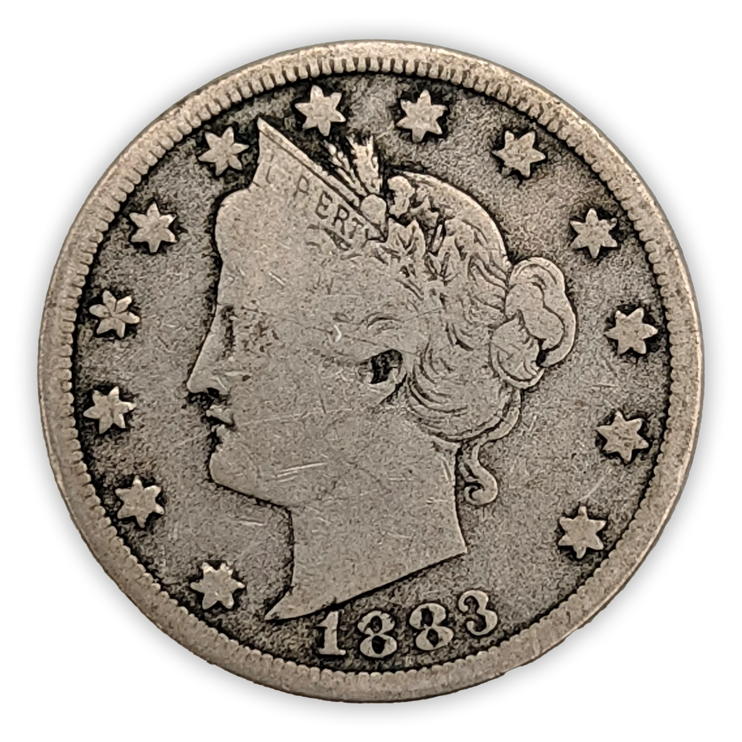 1883 Liberty No Cents Nickel - Collector Quality Circulated