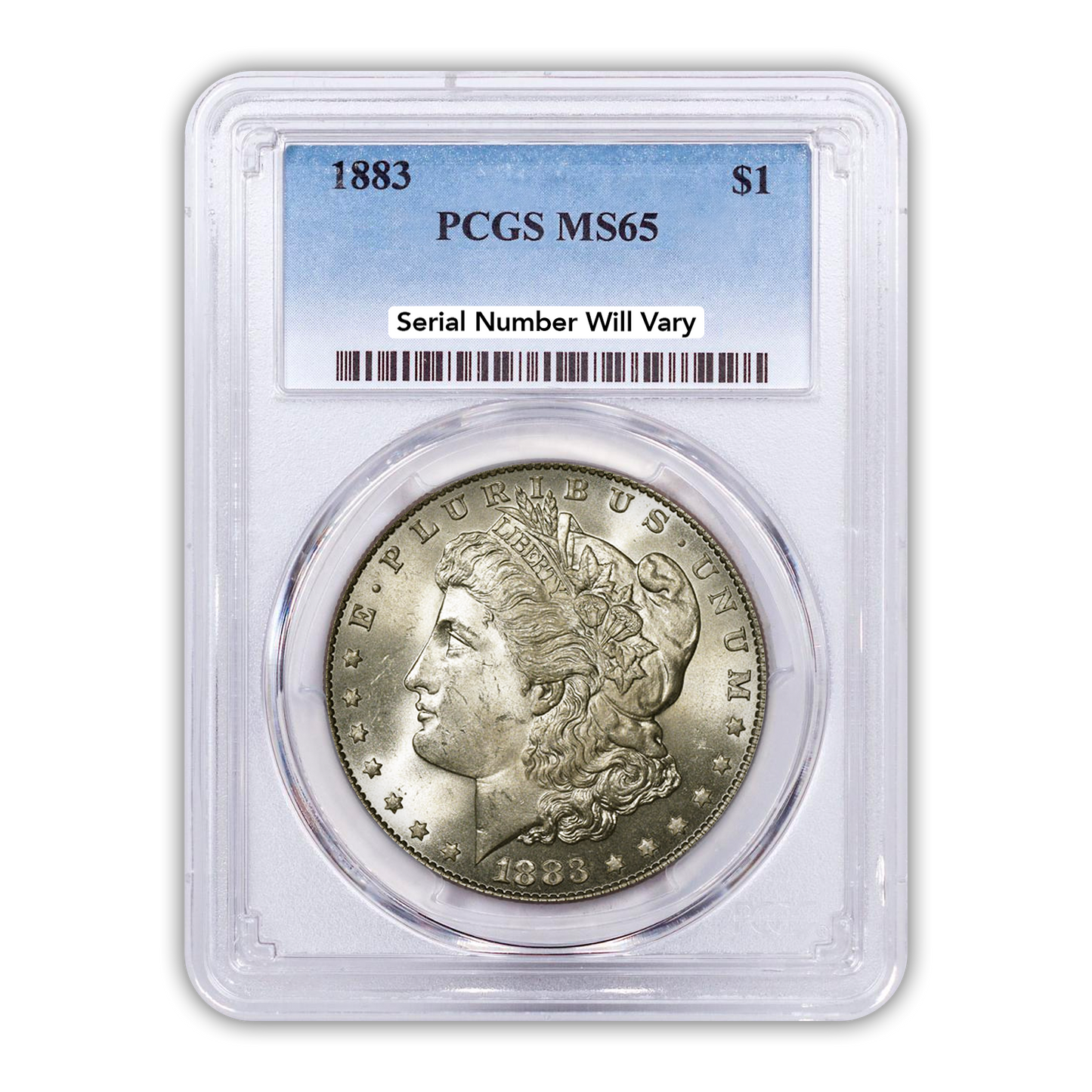 1883 Morgan Silver Dollar Philadelphia - PCGS MS65