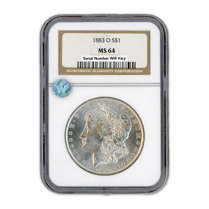 1883 Morgan Silver Dollar New Orleans - NGC MS64