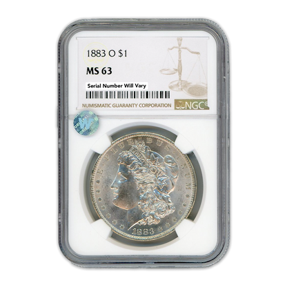 1883 Morgan Silver Dollar New Orleans NGC MS63 Sight White