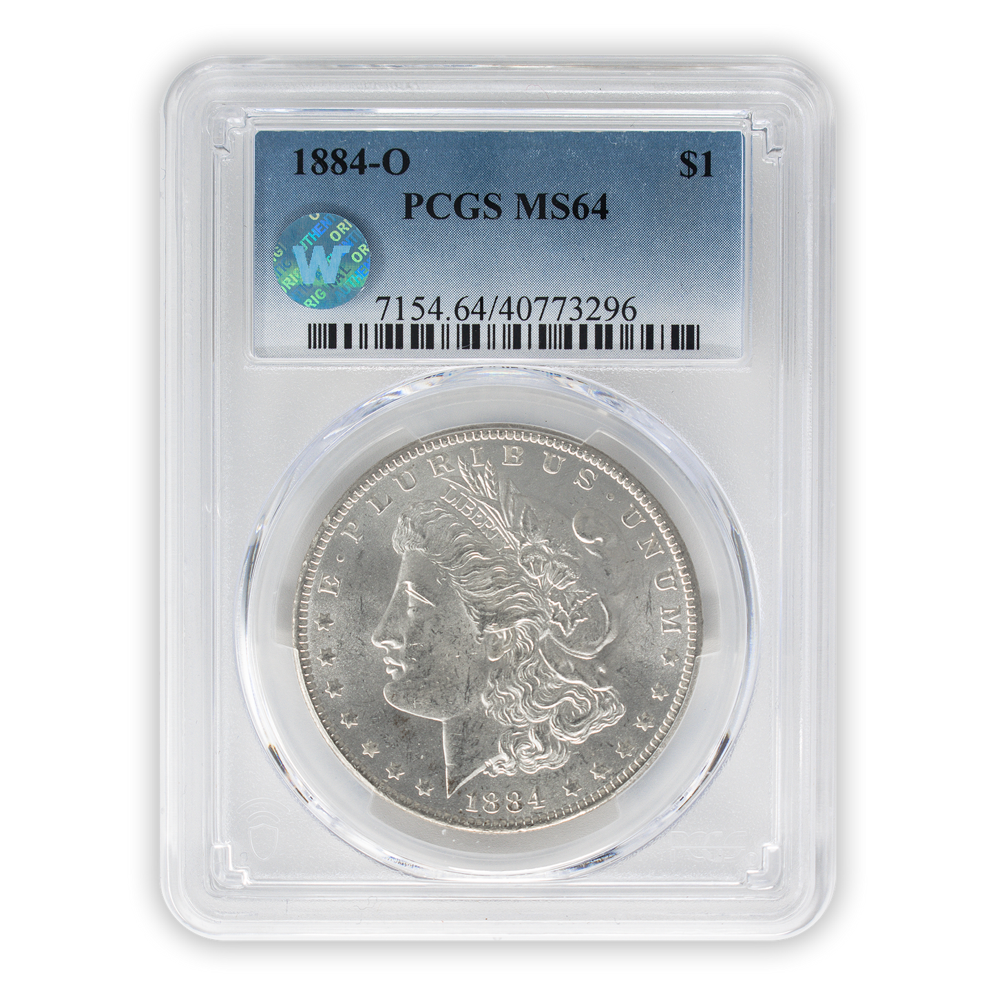 1884 Morgan Silver Dollar New Orleans - PCGS MS64 Sight White