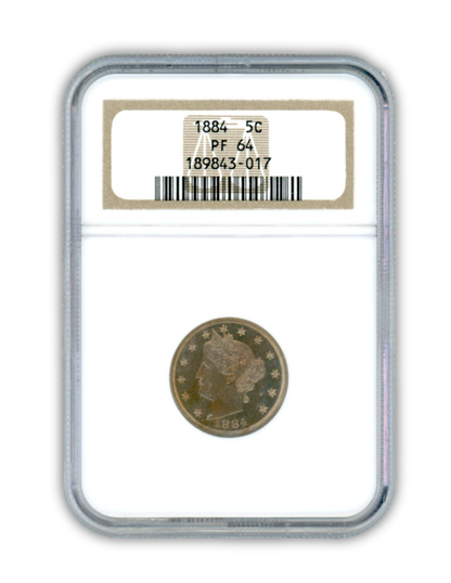1884 Liberty Nickel - NGC PF64 Golden Orange Toning