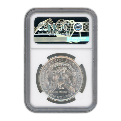 1884 Morgan Silver Dollar New Orleans - Red Book Label NGC MS63
