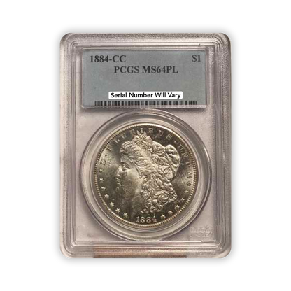 1884 Morgan Silver Dollar Carson City - PCGS MS64 PL Prooflike