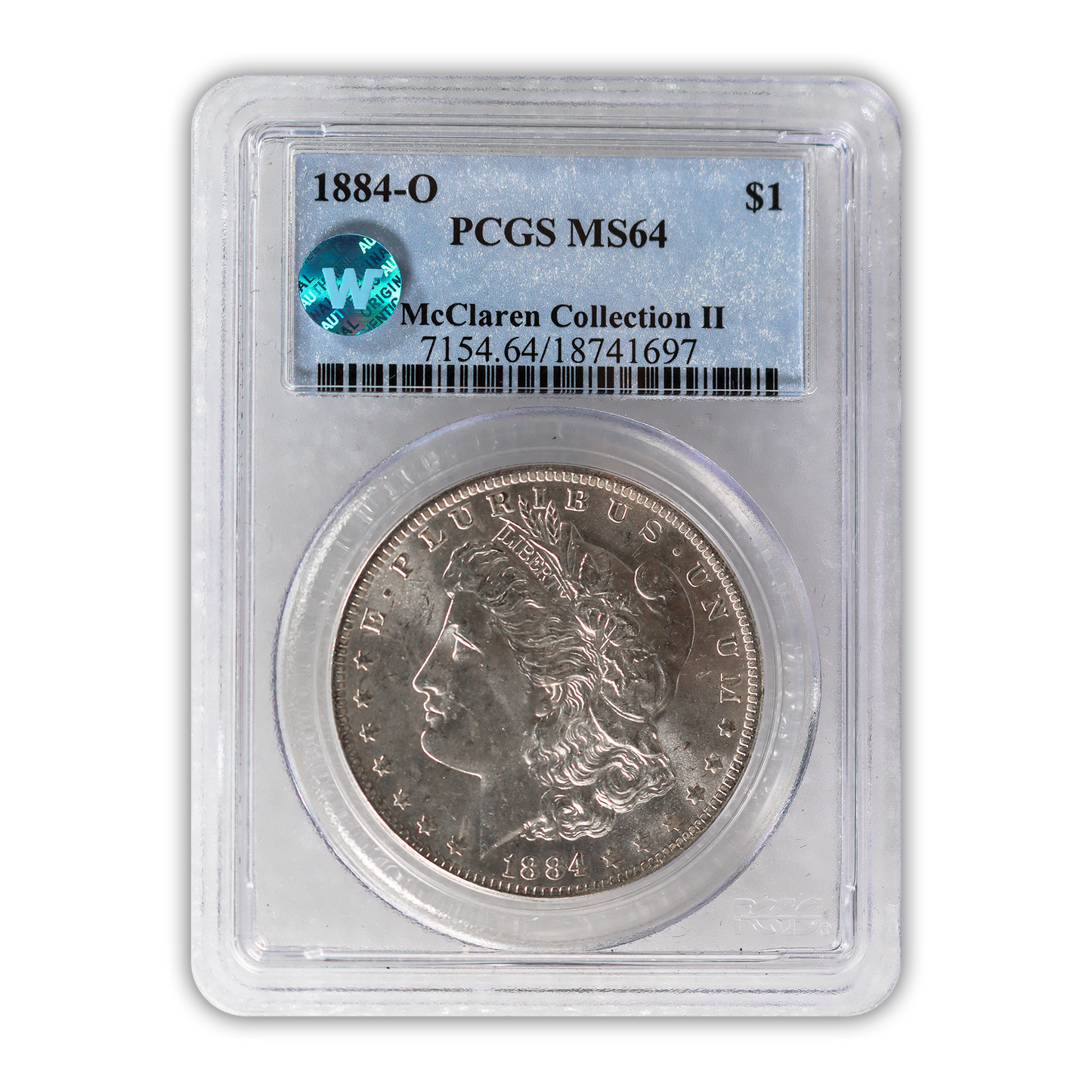 1884 Morgan Silver Dollar New Orleans - PCGS MS64 Sight White McClaren