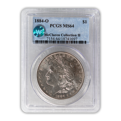 1884 Morgan Silver Dollar New Orleans - PCGS MS64 Sight White McClaren