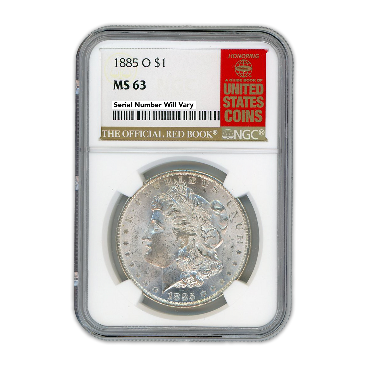 1885 Morgan Silver Dollar New Orleans - NGC MS63