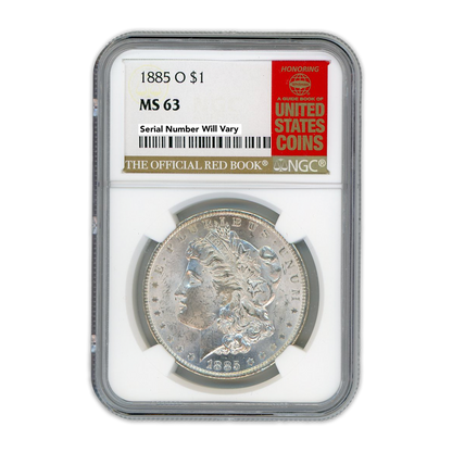 1885 Morgan Silver Dollar New Orleans - NGC MS63