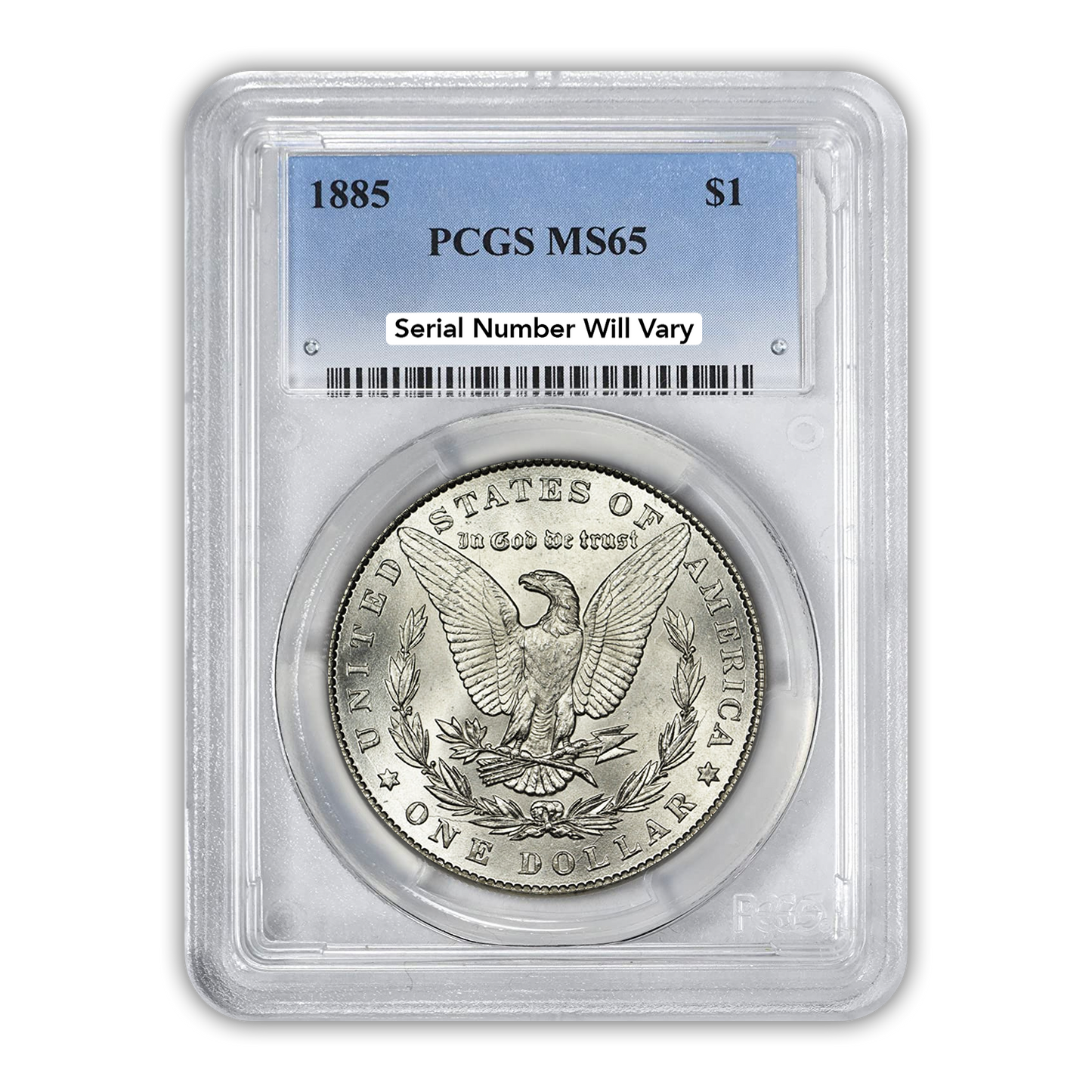 1885 Morgan Silver Dollar Philadelphia - PCGS MS65