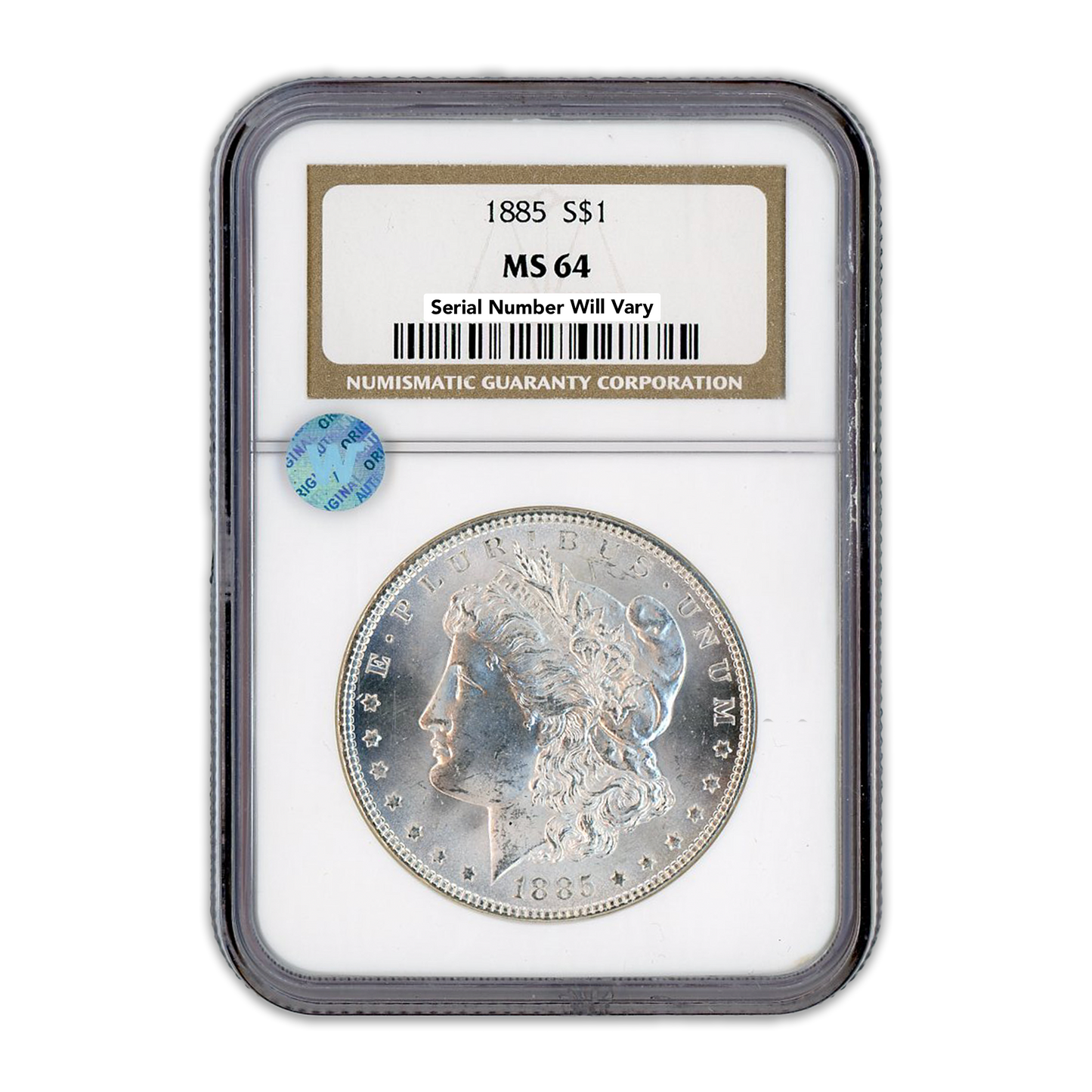 1885 Morgan Silver Dollar Philadelphia - NGC MS64 Sight White