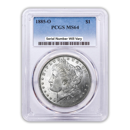 1885 Morgan Silver Dollar New Orleans - PCGS MS64
