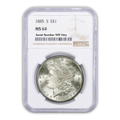 1885 Morgan Silver Dollar San Francisco - NGC MS64