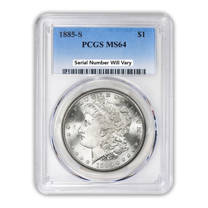 1885 Morgan Silver Dollar San Francisco - PCGS MS64