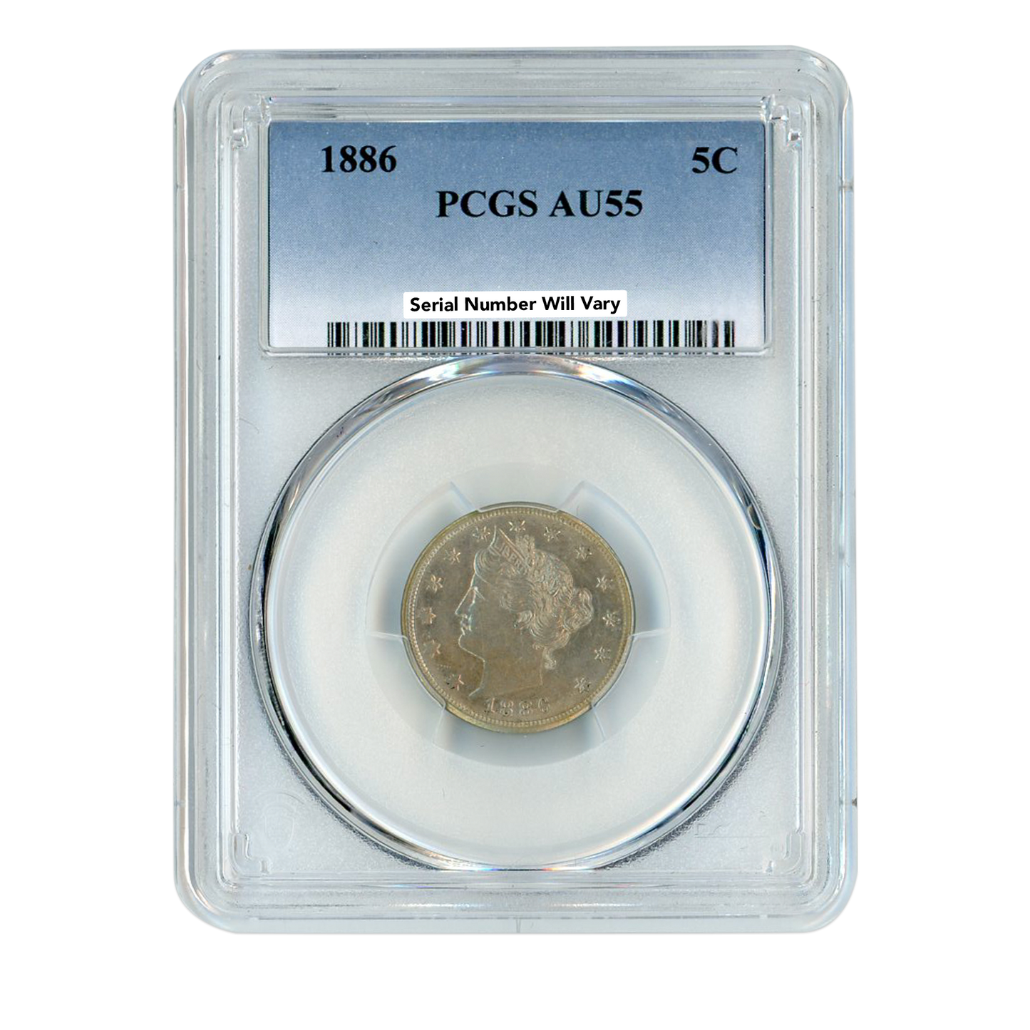 1886 Liberty Head Nickel - PCGS AU55