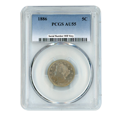 1886 Liberty Head Nickel - PCGS AU55
