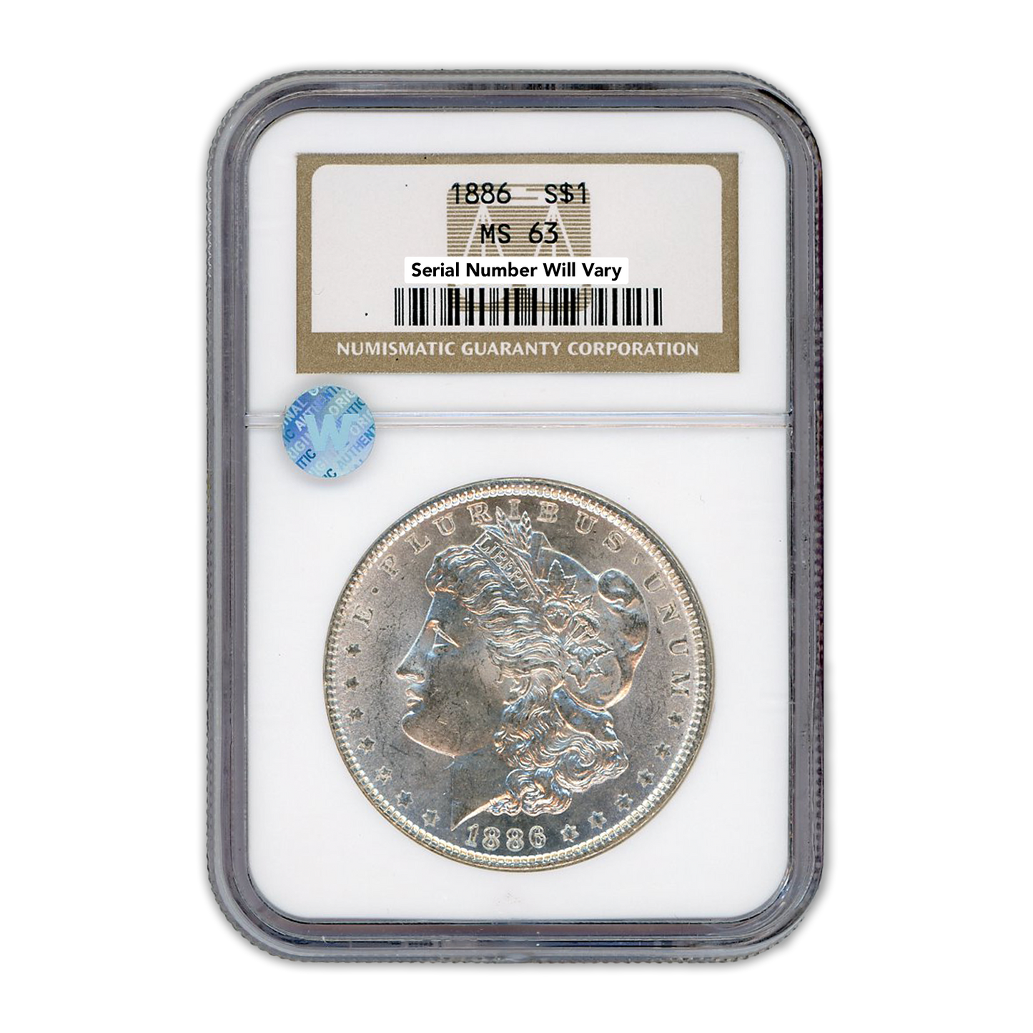 1886 Morgan Silver Dollar San Francsico - NGC MS63 Sight White