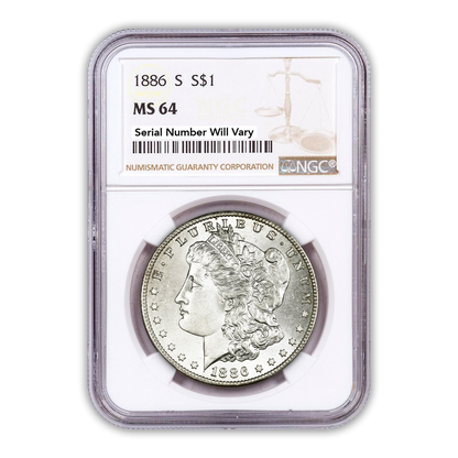 1886 Morgan Silver Dollar San Francisco - NGC MS64