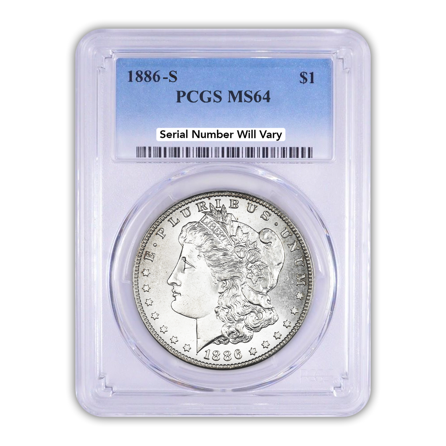 1886 Morgan Silver Dollar San Francisco - PCGS MS64